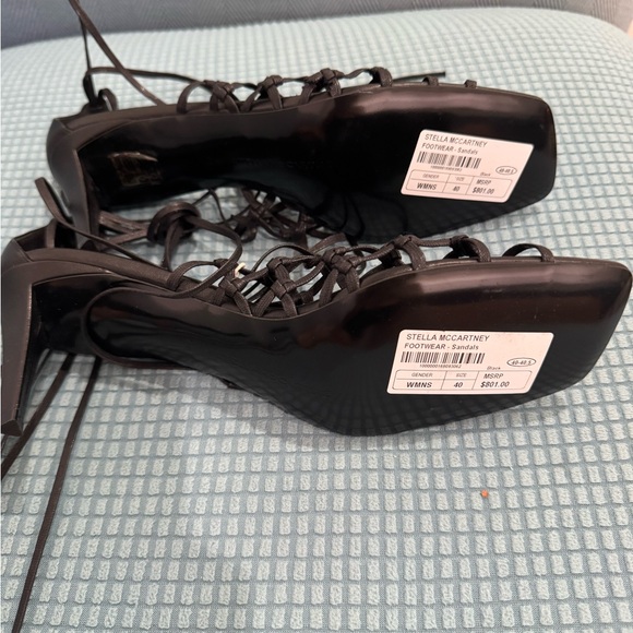 Stella McCartney Vegetarian Leather Accent Gladiator Sandals Size 40 US 9.5/10 - Picture 7 of 8